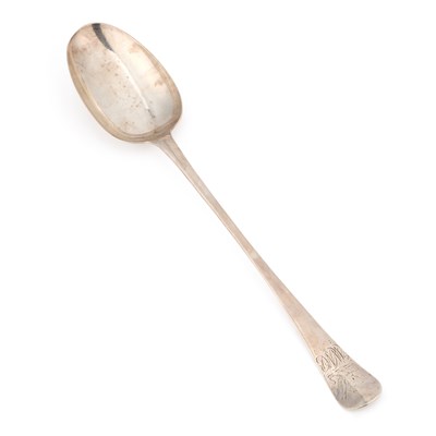 Lot 172 - AN EARLY GEORGE II SILVER HASH SPOON