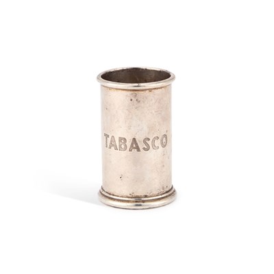 Lot 190 - THEO FENNELL, AN ELIZABETH II SILVER TABASCO JAR