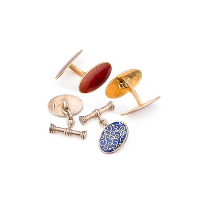 Lot 169 - TWO PAIRS OF CUFFLINKS