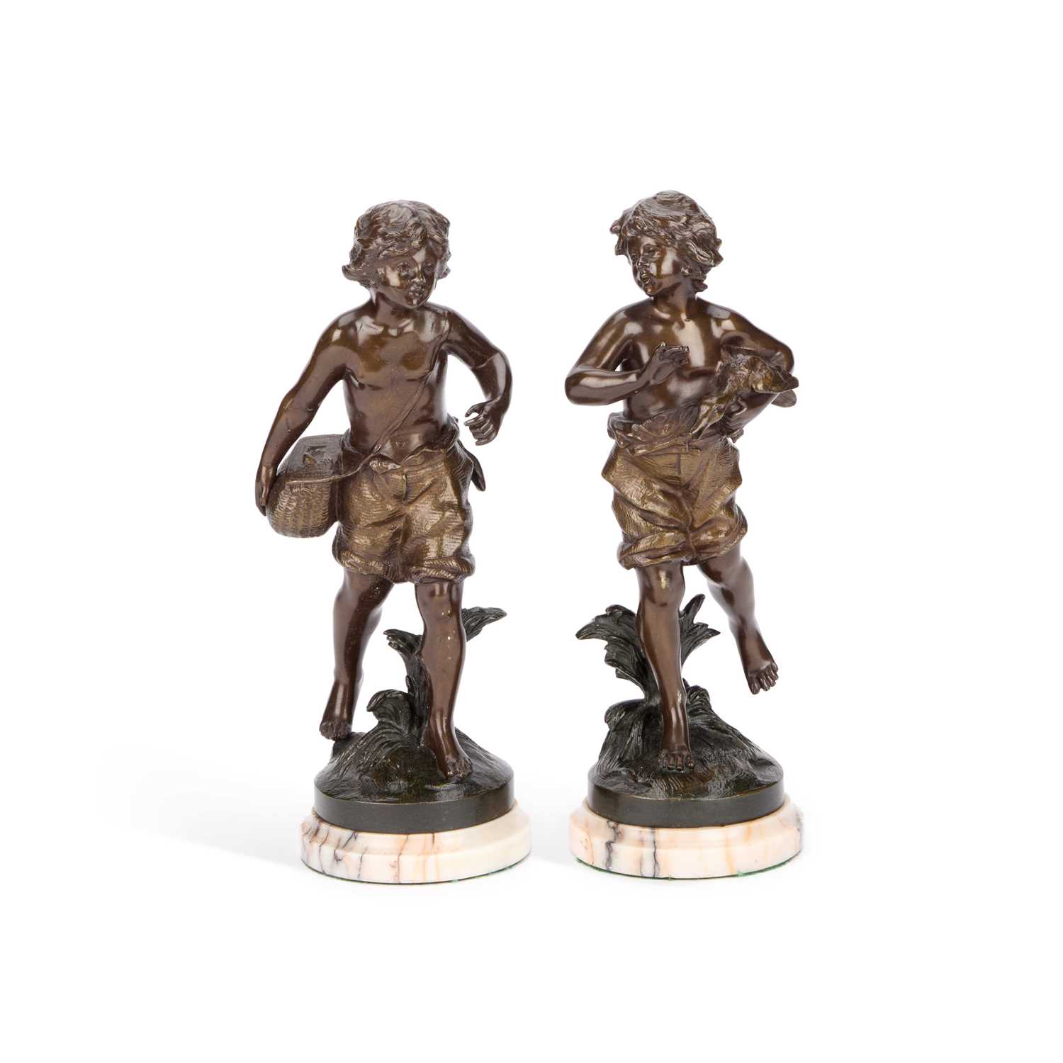 Lot 539 - A PAIR OF FRENCH BRONZE FIGURES