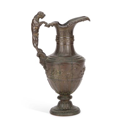 Lot 530 - A BRONZE EWER