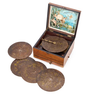 Lot 525 - A LATE 19TH CENTURY POLYPHON MUSIC BOX