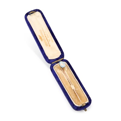 Lot 487 - AN OPAL STICK PIN