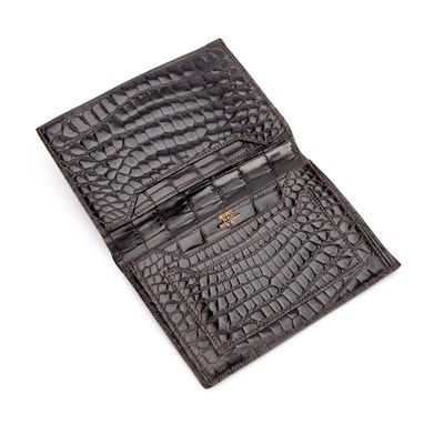 Lot 517 - A HERMES PARIS CROCODILE SKIN WALLET