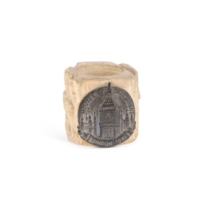 Lot 195 - A HOUSES OF PARLIAMENT STONE JAR