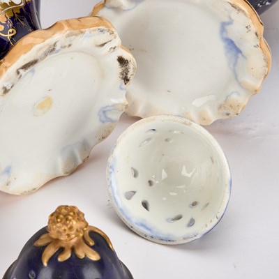 Lot A PAIR OF STAFFORDSHIRE POTPOURRI VASES AND COVERS