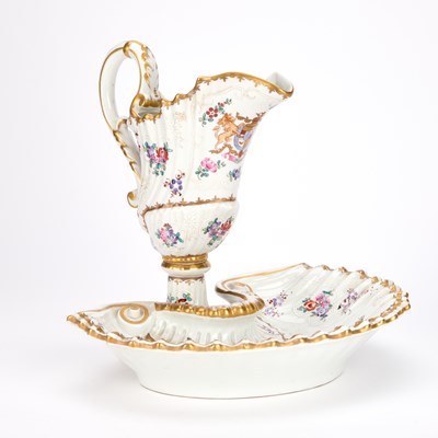 Lot A SAMSON PORCELAIN EWER AND BASIN