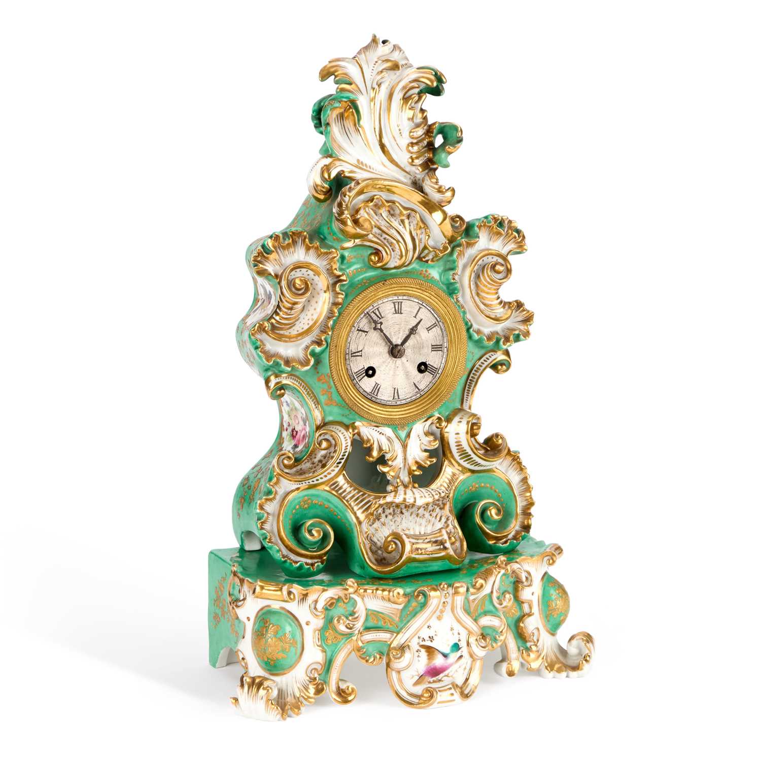 Lot A LARGE JACOB PETIT PORCELAIN MANTEL CLOCK