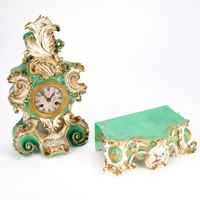 Lot A LARGE JACOB PETIT PORCELAIN MANTEL CLOCK