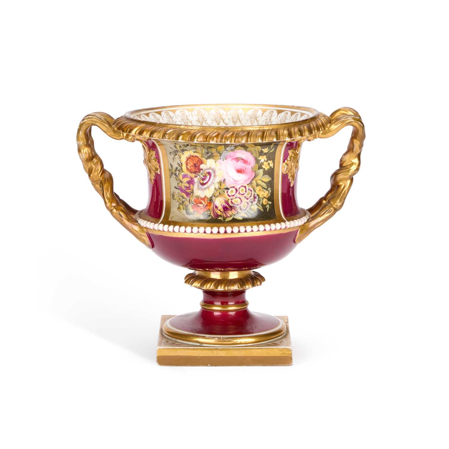 Lot A 19TH CENTURY ENGLISH PORCELAIN WARWICK VASE