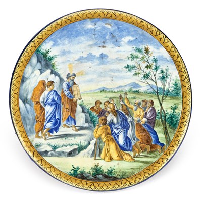 Lot 47 - AN ITALIAN MAIOLICA PLAQUE