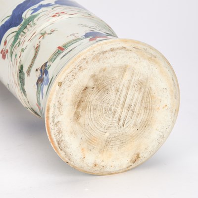 Lot A LARGE CHINESE WUCAI GU-FORM BEAKER VASE