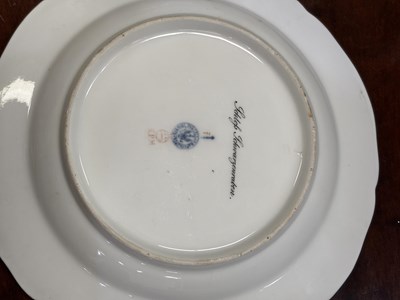 Lot 105 - A SET OF SIX BERLIN (K.P.M.) PORCELAIN TOPOGRAPHICAL CABINET PLATES