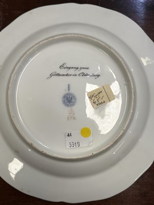 Lot 105 - A SET OF SIX BERLIN (K.P.M.) PORCELAIN TOPOGRAPHICAL CABINET PLATES