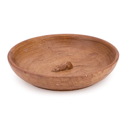 Lot 731 - ROBERT THOMPSON OF KILBURN, A MOUSEMAN OAK FRUIT BOWL