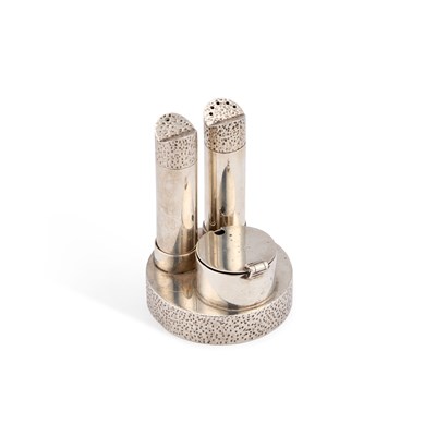 Lot 269 - AN ELIZABETH II SILVER CONDIMENT SET