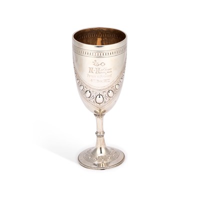 Lot 301 - A VICTORIAN SILVER GOBLET