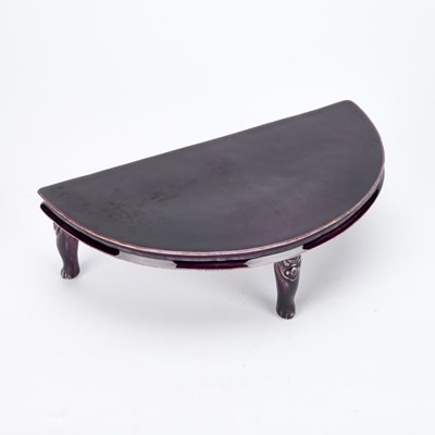 Lot A CHINESE AUBERGINE-GLAZED PORCELAIN STAND