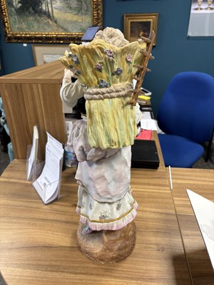 Lot 70 - A LARGE PAIR OF GERMAN BISQUE PORCELAIN FIGURES