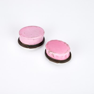 Lot TWO 18TH CENTURY SOUTH STAFFORDSHIRE ENAMEL PATCH BOXES