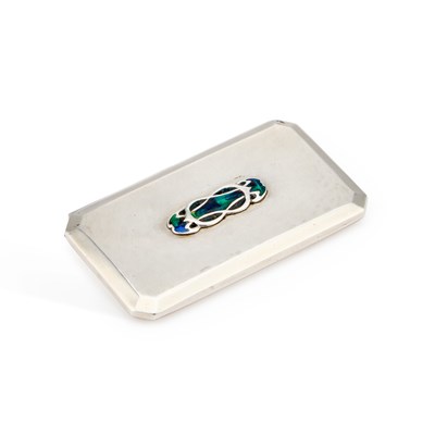 Lot 339 - A LIBERTY & CO SILVER AND ENAMEL CARD CASE