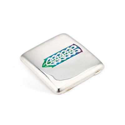 Lot 404 - A LIBERTY & CO SILVER AND ENAMEL CIGARETTE CASE