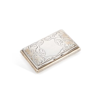 Lot 491 - A VICTORIAN SILVER SNUFF BOX