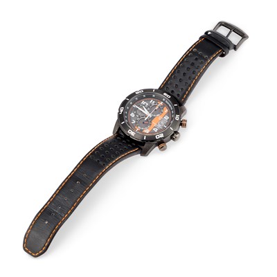 Lot 590 - A GENTS CITIZEN CHRONOGRAPH STRAP WATCH
