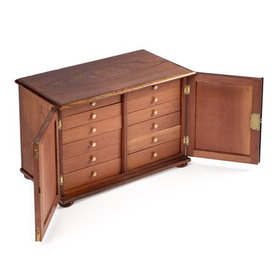 Lot 1014 - A 19TH CENTURY ROSEWOOD TABLE CABINET