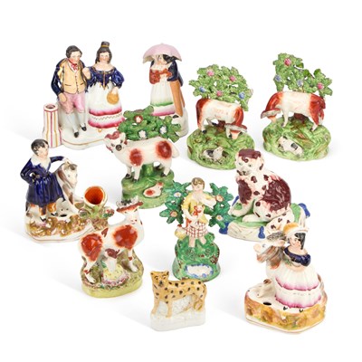 Lot 113 - A COLLECTION OF 19TH CENTURY STAFFORDSHIRE POTTERY