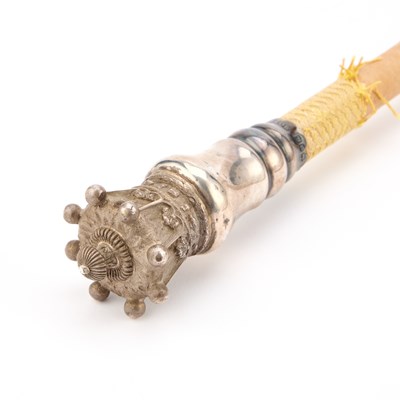 Lot A LATE VICTORIAN SILVER-MOUNTED WHIP