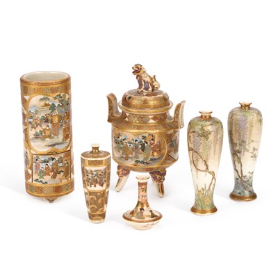 Lot 140 - A COLLECTION OF JAPANESE SATSUMA WARE