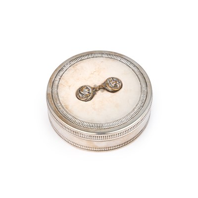 Lot 227 - A CHRISTIAN DIOR SILVER-PLATED CUFFLINKS BOX