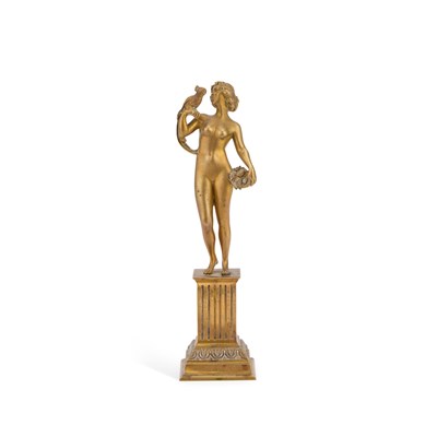 Lot 873 - A BRONZE FIGURE OF A FEMALE NUDE