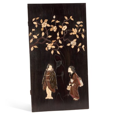 Lot 196 - A JAPANESE LACQUER PANEL