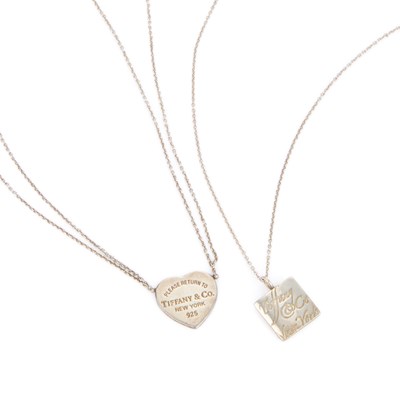 Lot 709 - TIFFANY & CO., TWO SILVER NECKLACES