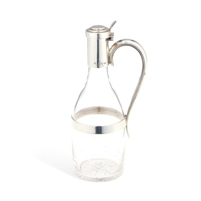 Lot 196 - A VICTORIAN SILVER-MOUNTED GLASS DECANTER