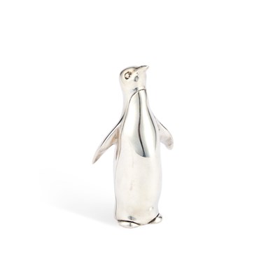 Lot 267 - AN ITALIAN SILVER PENGUIN MODEL