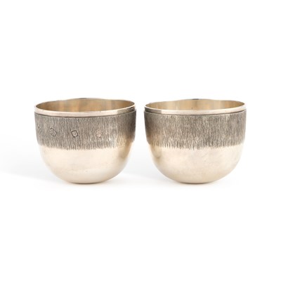 Lot 116 - A PAIR OF ELIZABETH II SILVER TUMBLER CUPS