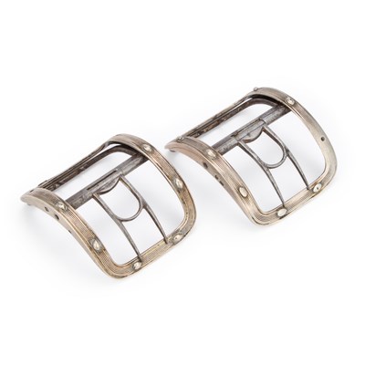 Lot 212 - A PAIR OF GEORGE III SILVER SHOE BUCKLES