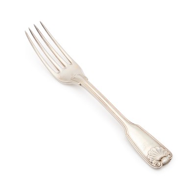 Lot 533 - A GEORGE III SILVER TABLE FORK