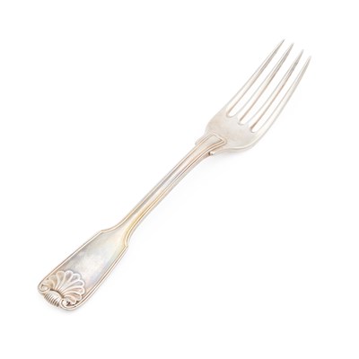 Lot 222 - A GEORGE III SILVER TABLE FORK