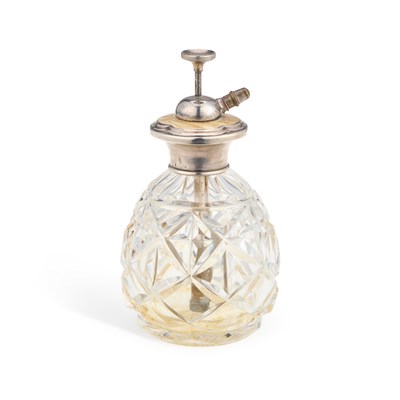 Lot 78 - AN EARLY 20TH CENTURY STERLING SILVER AND ENAMEL ATOMISER