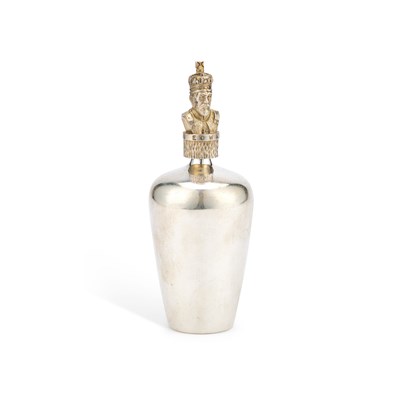 Lot 125 - AN ELIZABETH II SILVER PERFUME BOTTLE