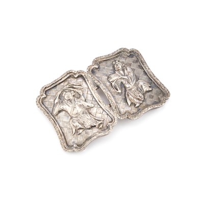 Lot 85 - A CHINESE SILVER BELT BUCKLE
