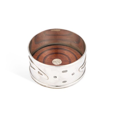 Lot 120 - AN ELIZABETH II SILVER WINE COASTER