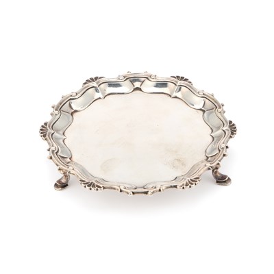 Lot 235 - A GEORGE II SILVER WAITER