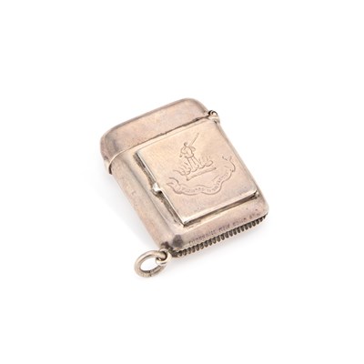 Lot 173 - A VICTORIAN SILVER COMBINATION VESTA AND STAMP CASE