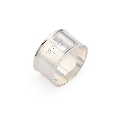 Lot 153 - A GEORGE VI SILVER NAPKIN RING