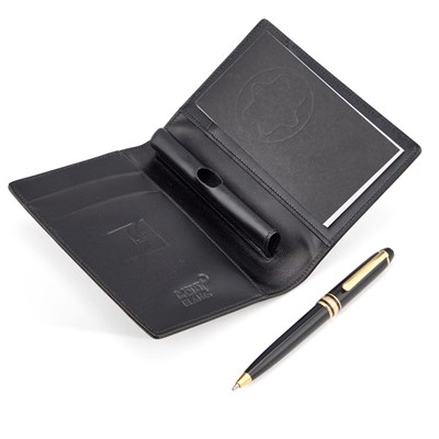 Lot 815 - A MONTBLANC POCKET NOTEBOOK AND MONTBLANC MEISTERSTUCK BALLPOINT PEN